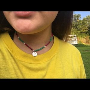 Watermelon themed “life is good” necklace